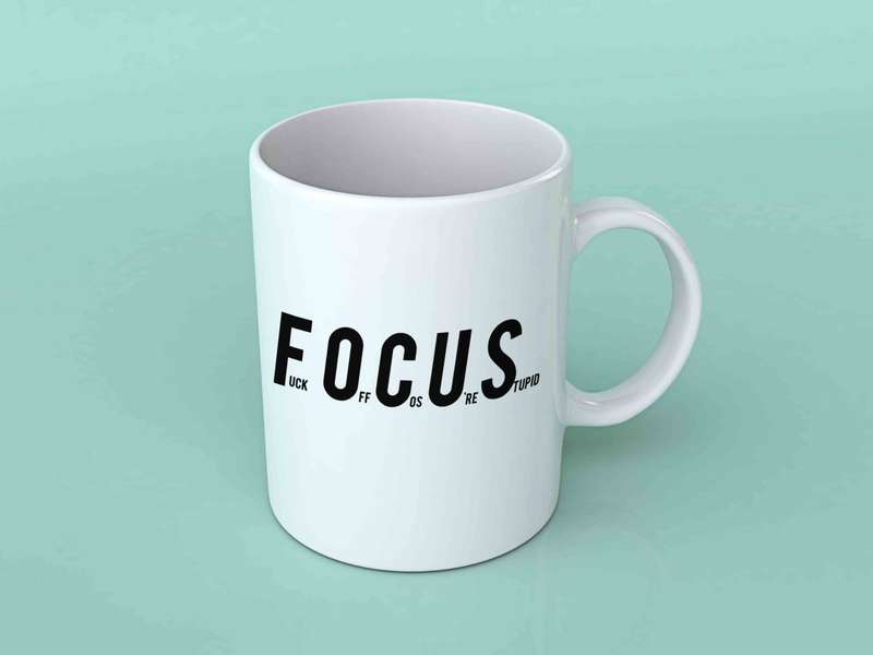 Focus coffee mug