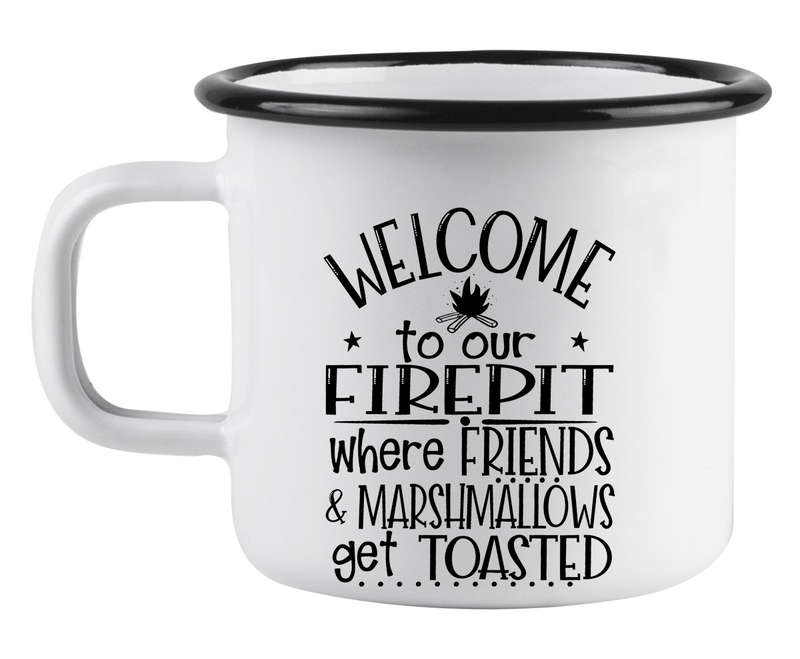 Welcome to our firepit enamel mug