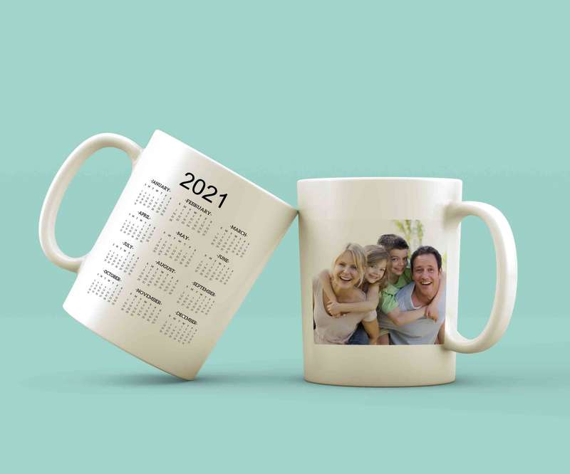 Calendar photo coffee mug 2021