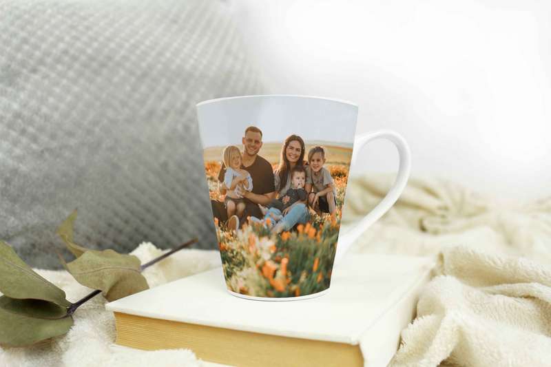 Cone Shape photograph Latte mug