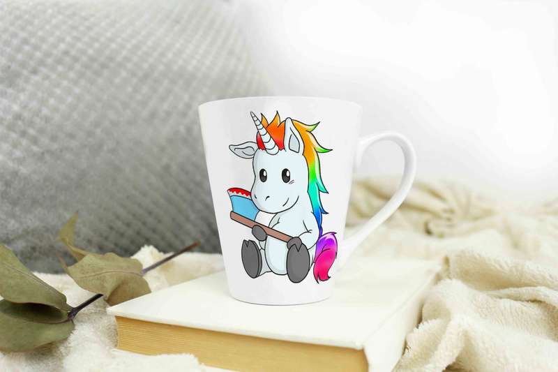Psycho Unicorn Cone shape coffee mug