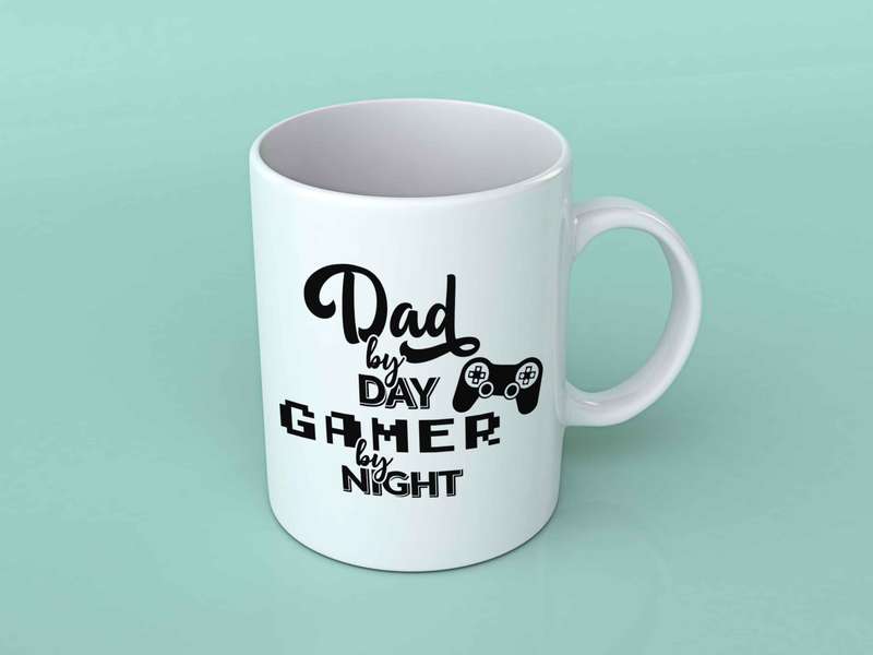 Dad by Day Gamer by night coffee mug