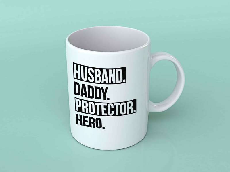 Husband Daddy Protector Hero coffee mug