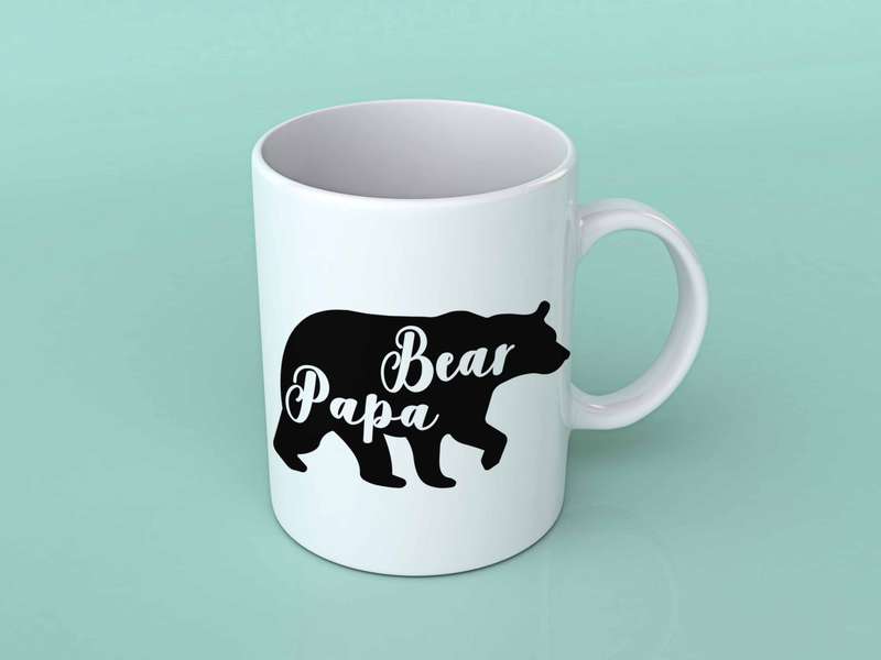 Papa bear Dad coffee mug