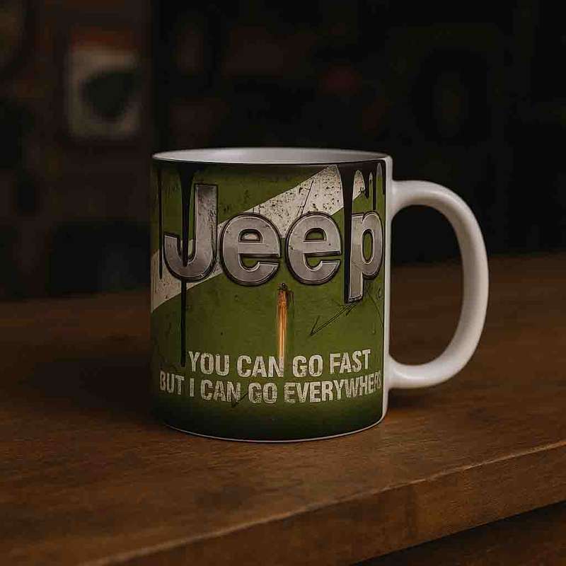 Messy oil Jeep 2 Coffee mug