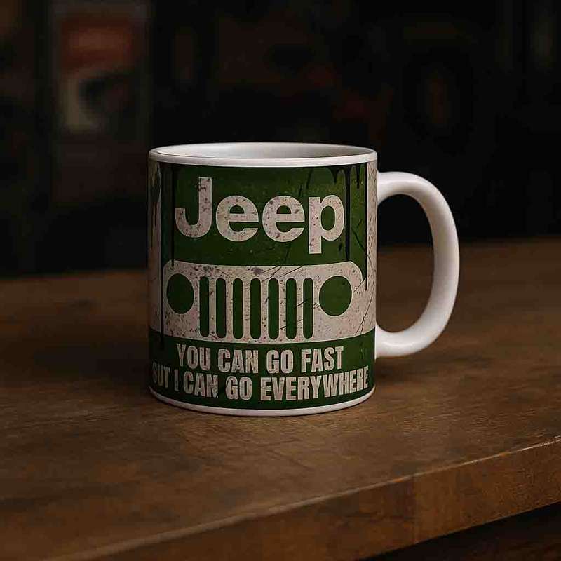 Messy oil Jeep Coffee mug