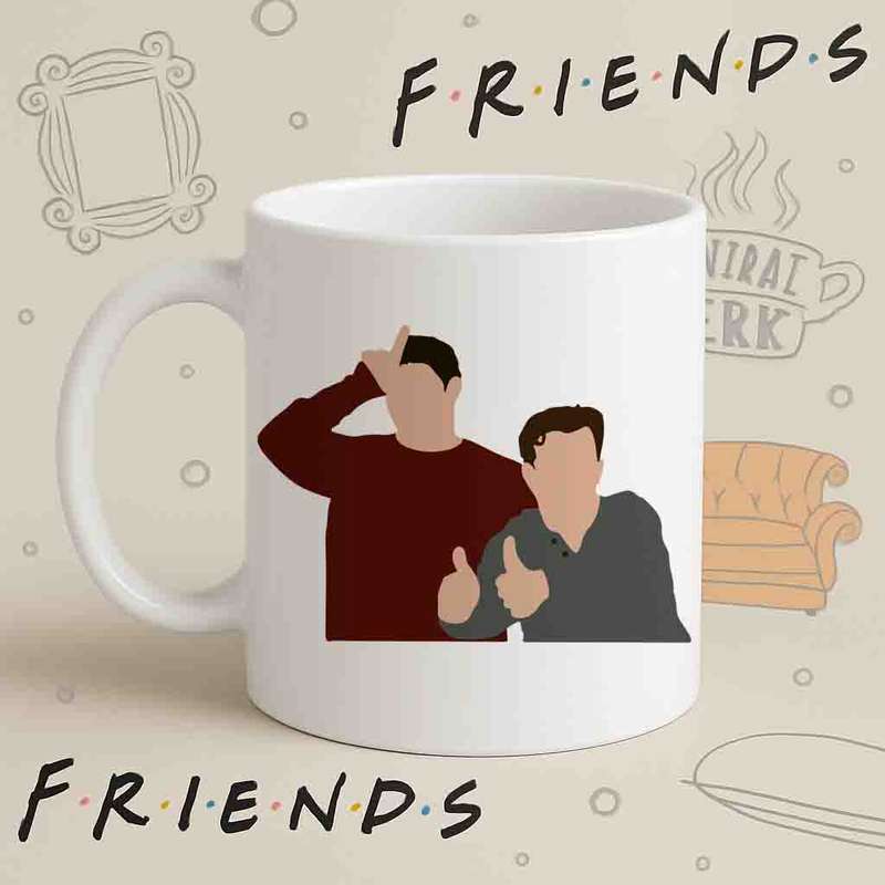 Joey & Chandler Mug  Friends Thumbs-Up & Loser Pose