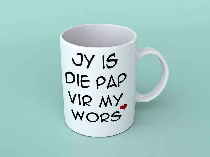 Jy is die pap vir my wors coffee mug