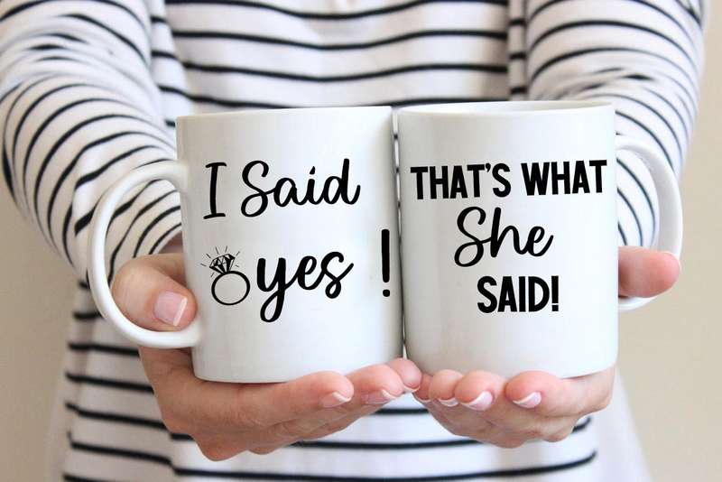I said yes thats what she said coffee mugs