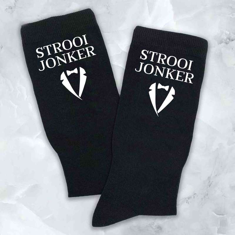 Custom printed Afrikaans wedding socks