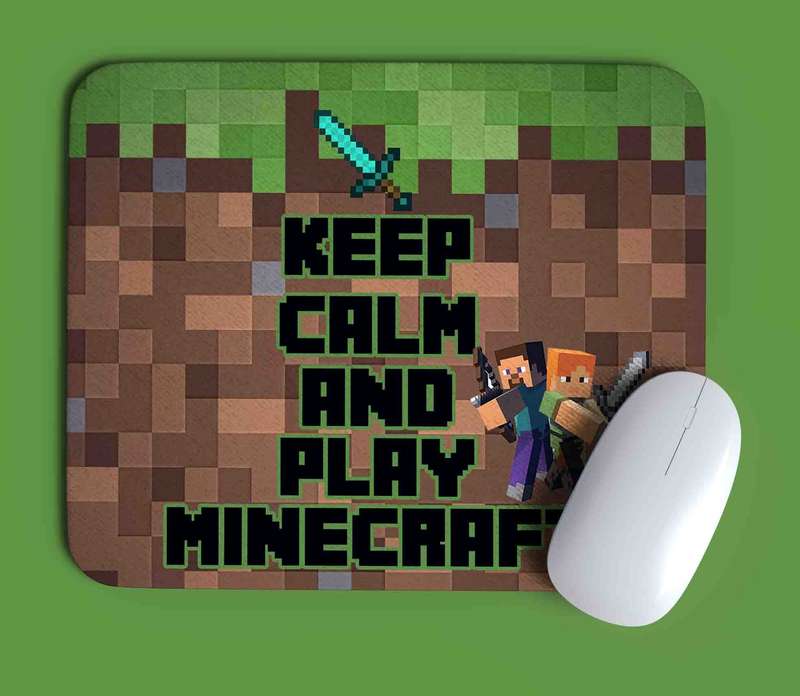 Keep calm and play minecraft Mousepad