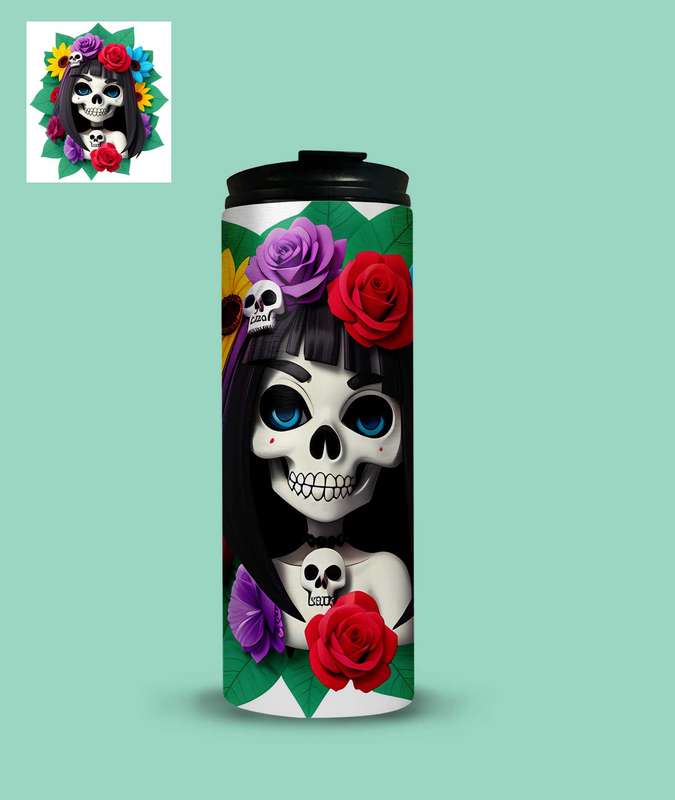 Water bottle skulls 1