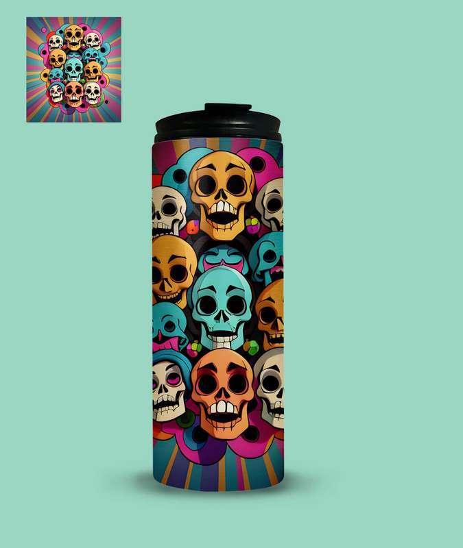 Water bottle skulls 2