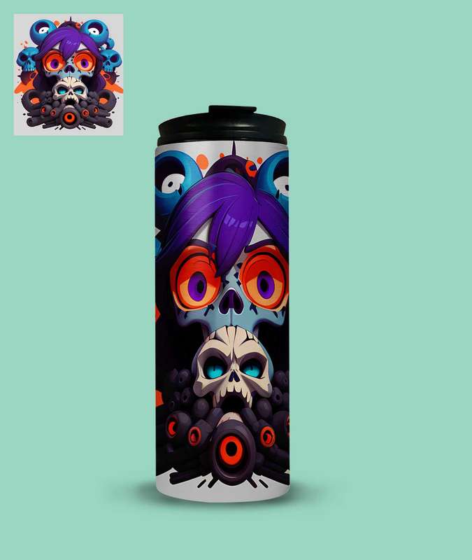 Water bottle skulls 3
