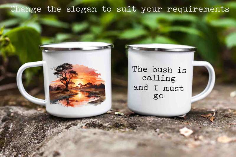 African Sunset enamel mug 11