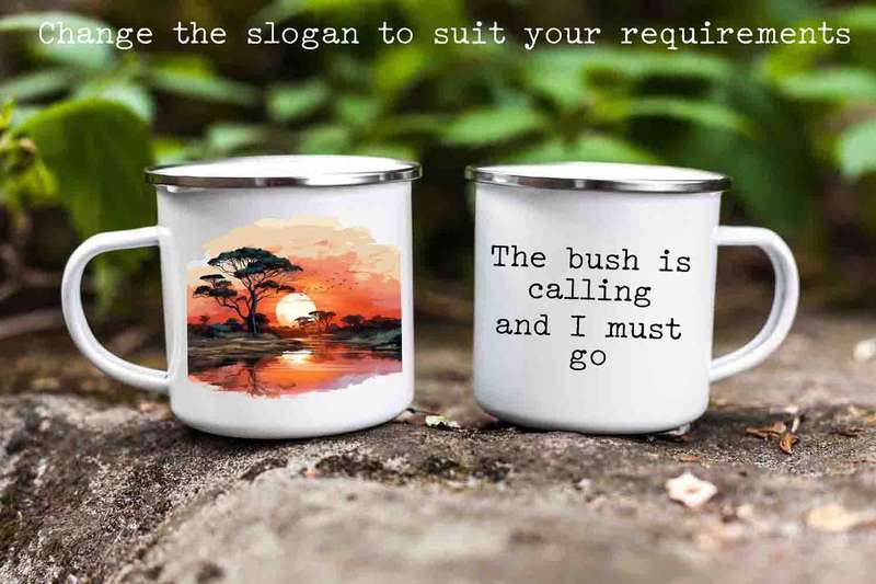 African Sunset enamel mug 12