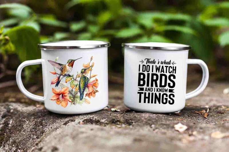 Bird watcher enamel mug 5