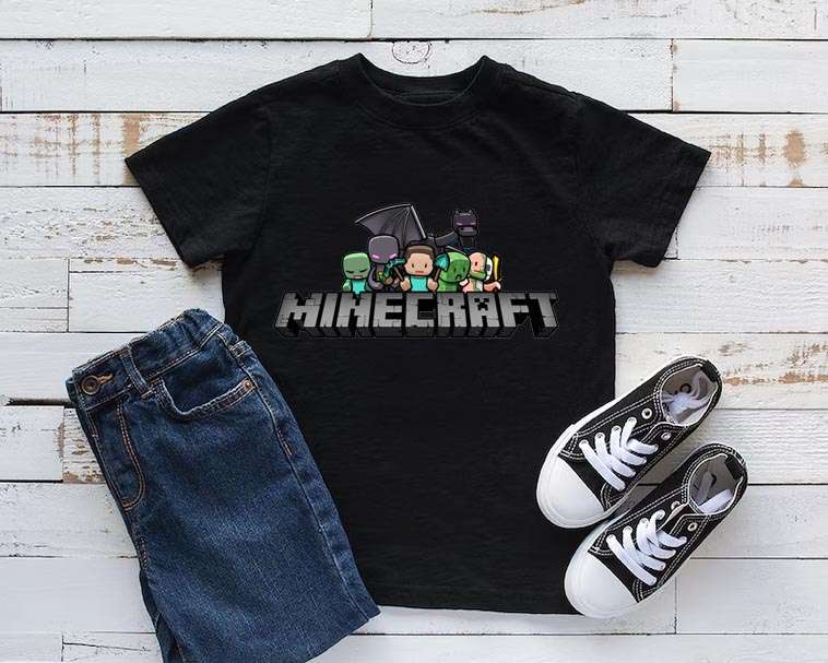 Minecraft T-shirt fancy characters