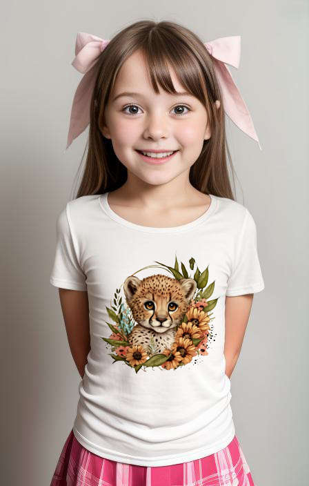 Floral Baby Cheetah girls T-shirt