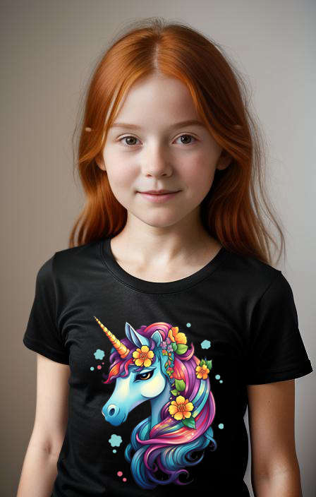 Girls T-shirt Unicorn D