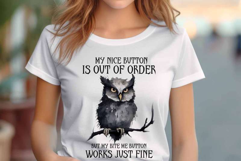 My nice button Ladies T-shirt