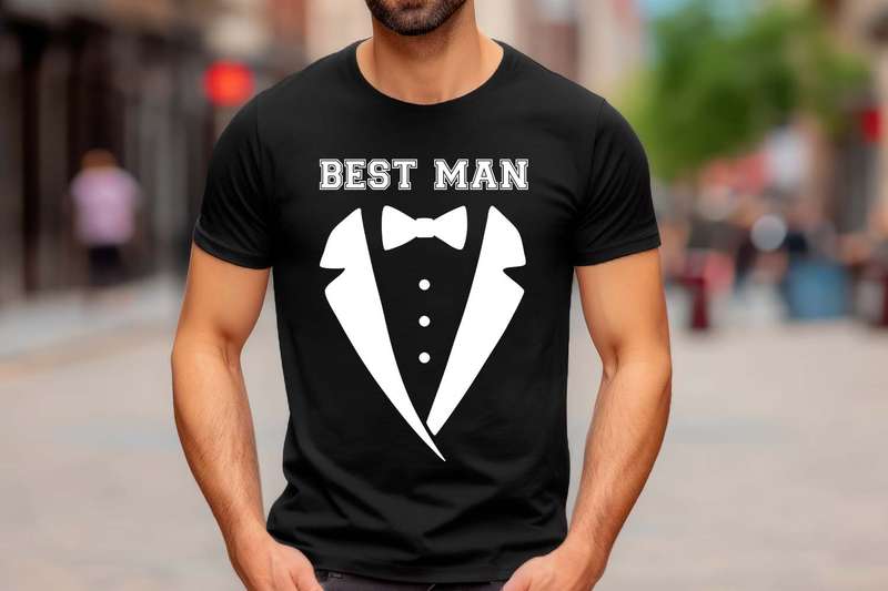 Tuxedo Wedding T-shirt Best man