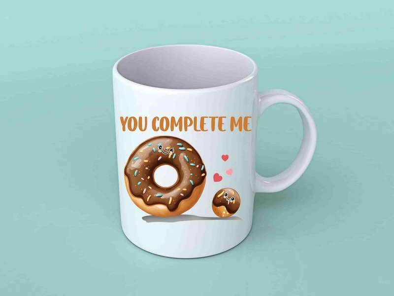 You complete me Donut coffee mug