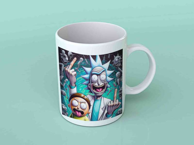 Rick and Morty 2 Middle finger mug