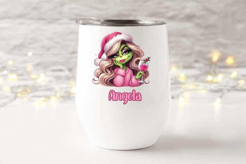 Green girl and wine Tumbler