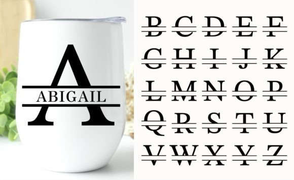 Split letter monogram and name Tumbler