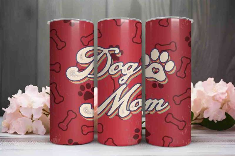 Dog Mom skinny tumbler I