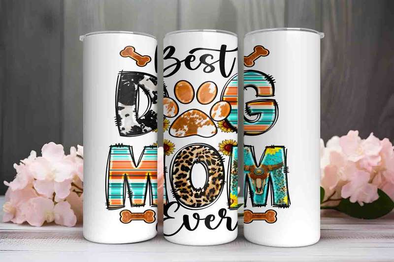 Dog Mom skinny tumbler J
