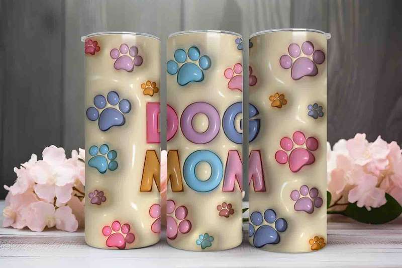 Dog Mom skinny tumbler