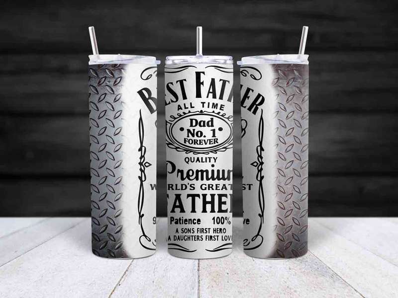 Skinny tumbler Dad best father