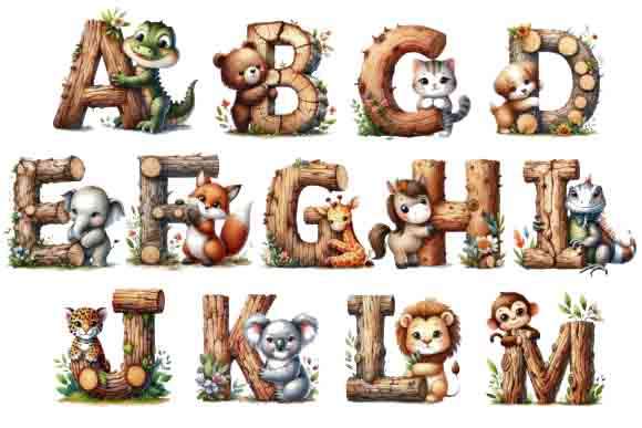 Animal initial and name mug