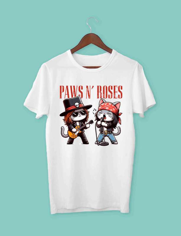 Paws and roses T-shirt