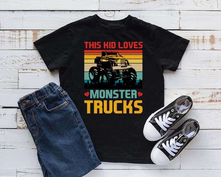 This kid loves monster trucks T-shirt