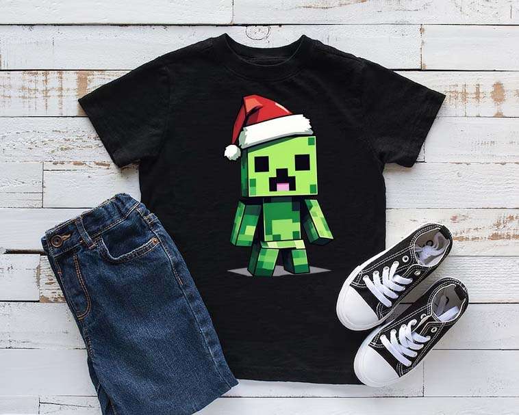 Minecraft Christmas T-shirt B