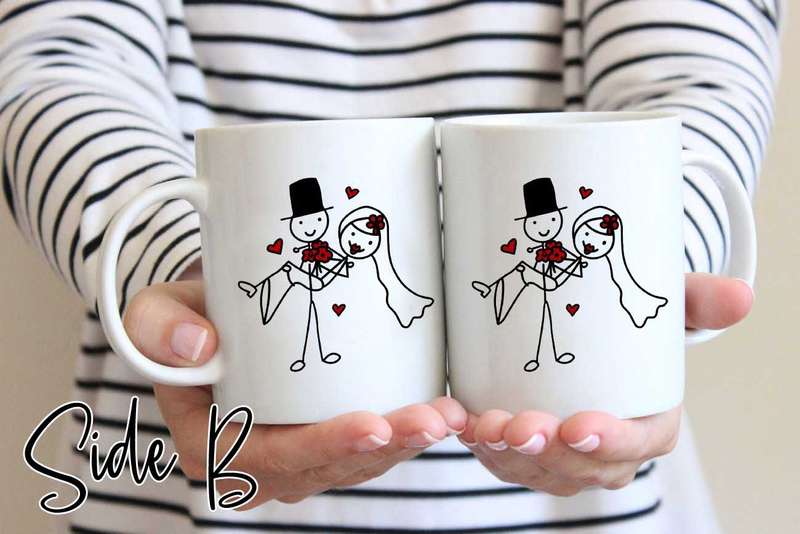 Mr and Mrs wedding mugs