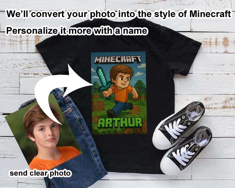 Minecraft personalised T-shirt 2