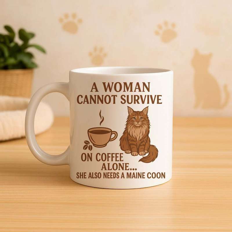 Maine Coon 1 cat Coffee Mug  Coffee Alone Isn't Enough (Copy)