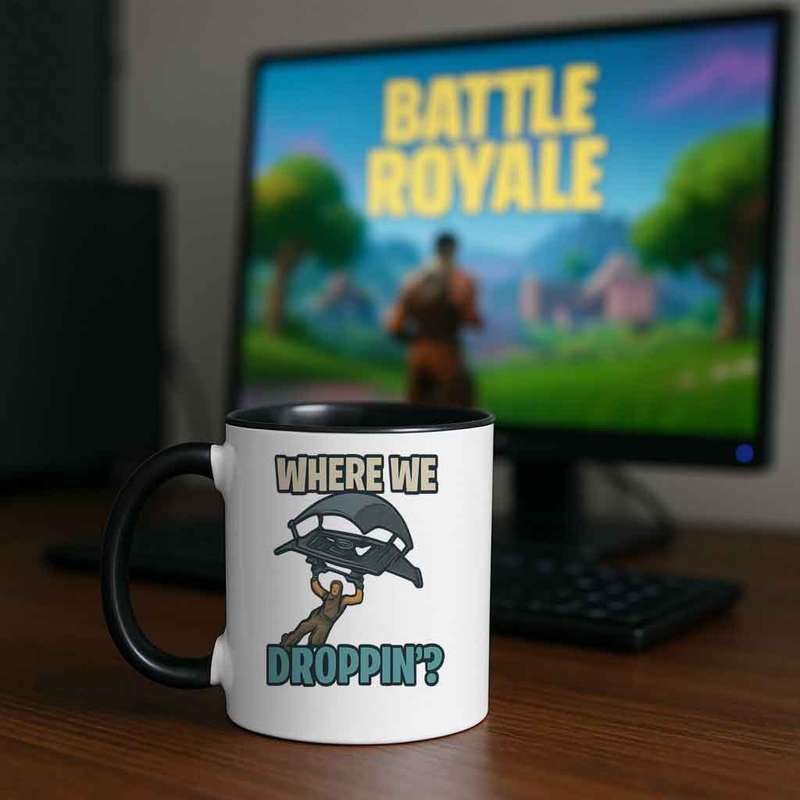 Where We Droppin? Battle Brew Gamer Mug
