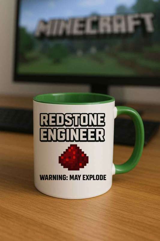 Minecraft mug -Pixel Redstone Engineer