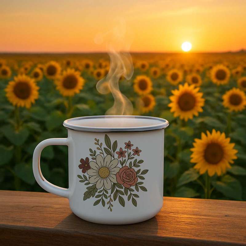Afrikaans mug-Daisy & Rose