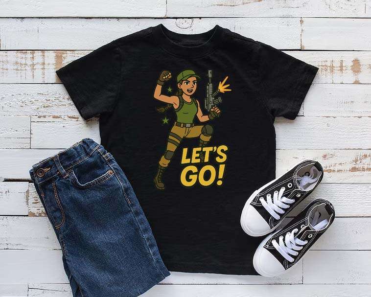Lets Go Fortnite Girl Gamer T-Shirt