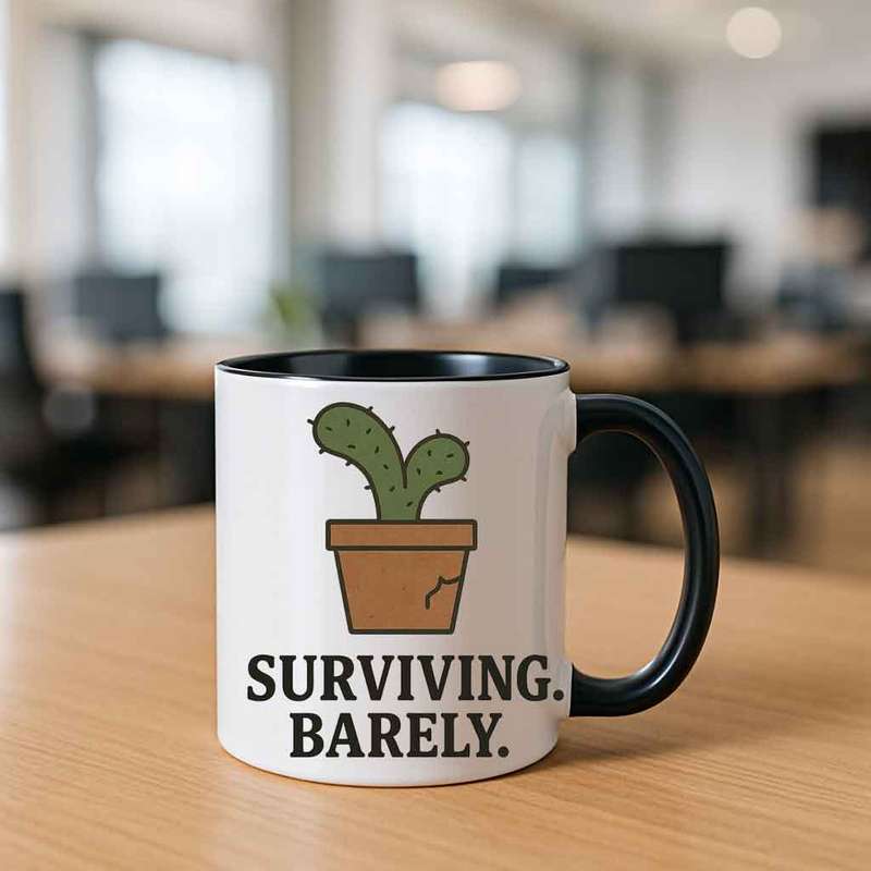 Surviving Barely mug