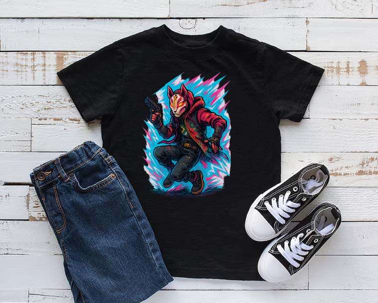 Drift Fox Mask Fortnite T-Shirt