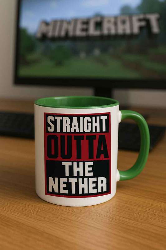 Minecraft mug-Straight Outta The Nether