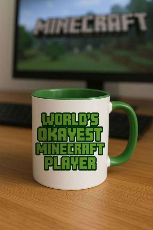 Worlds Okayest Minecraft Player Mug