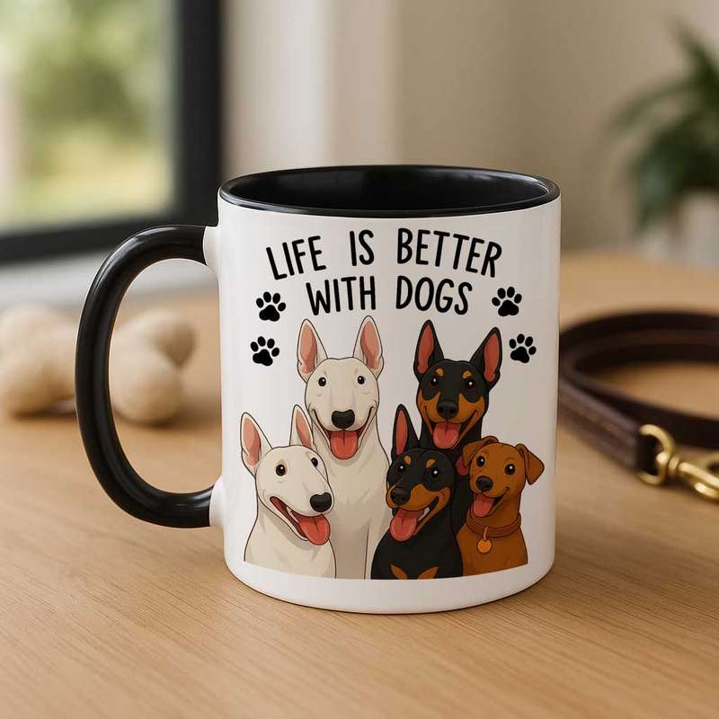Bull Terrier Doberman Dog Mug
